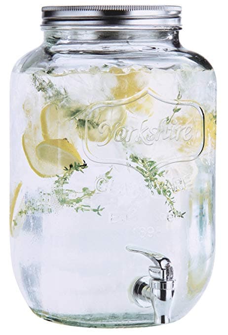 Beverage Dispenser Mason Jar Glass 2 Gallon