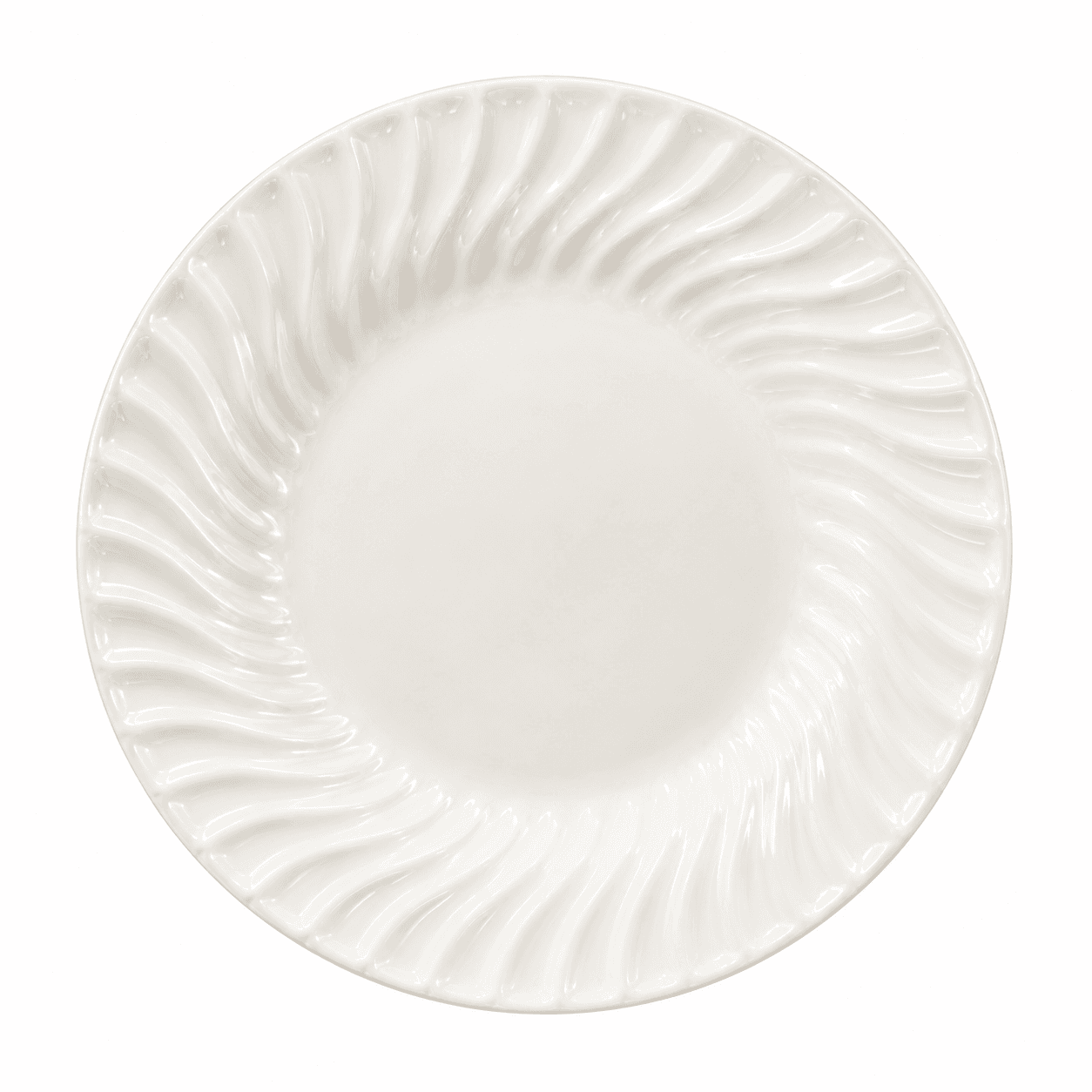 White Dinner Plate with Swirl