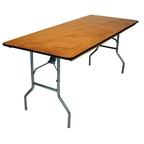 8' Wood Rectangular Table - Image 2