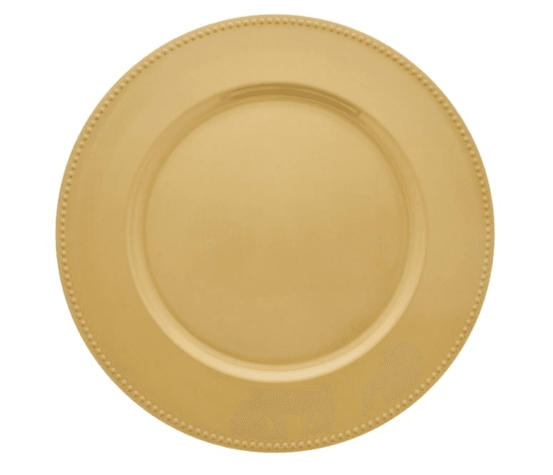Gold acrylic 13" charger plate