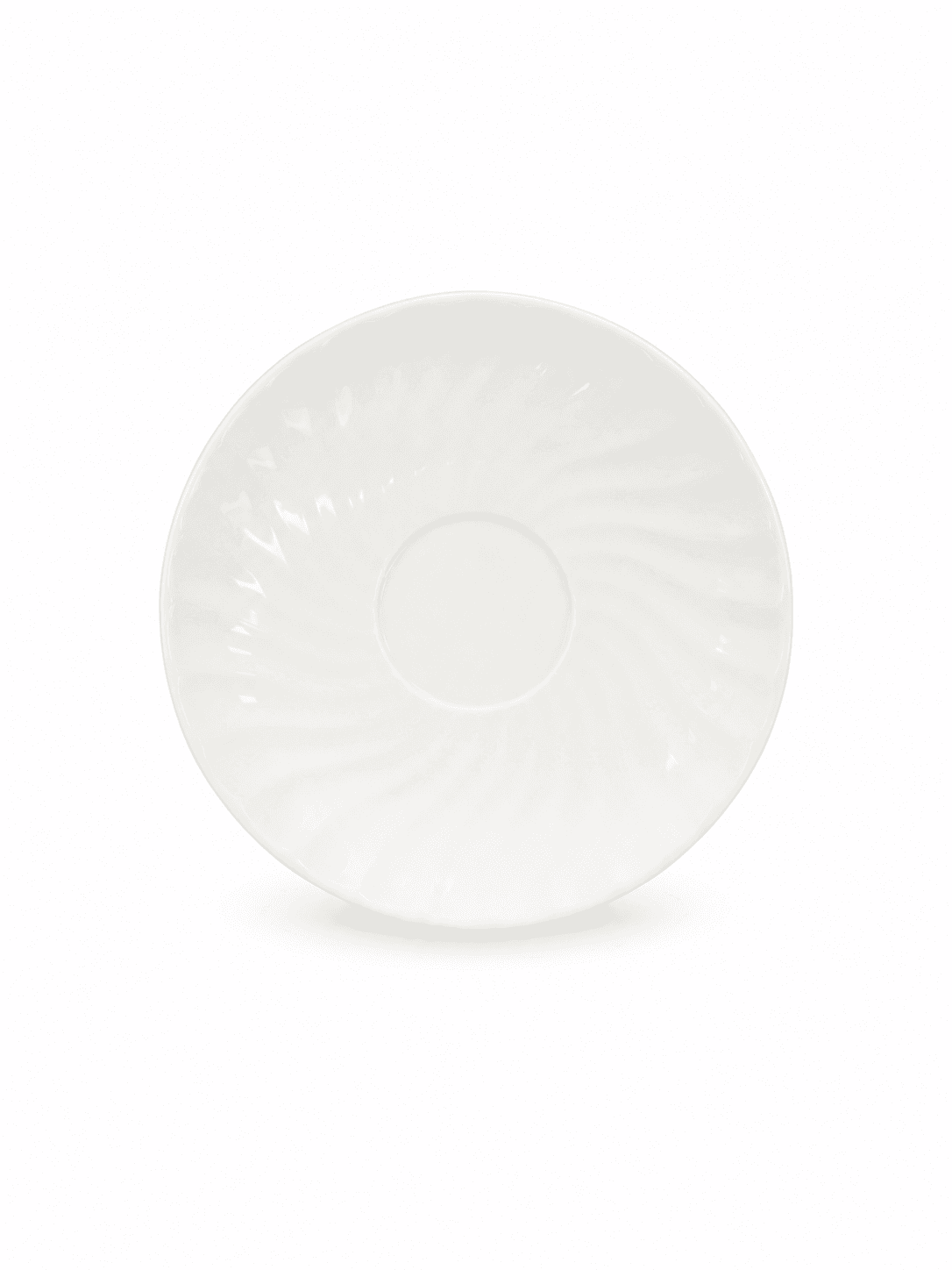 White Saucer with Swirl